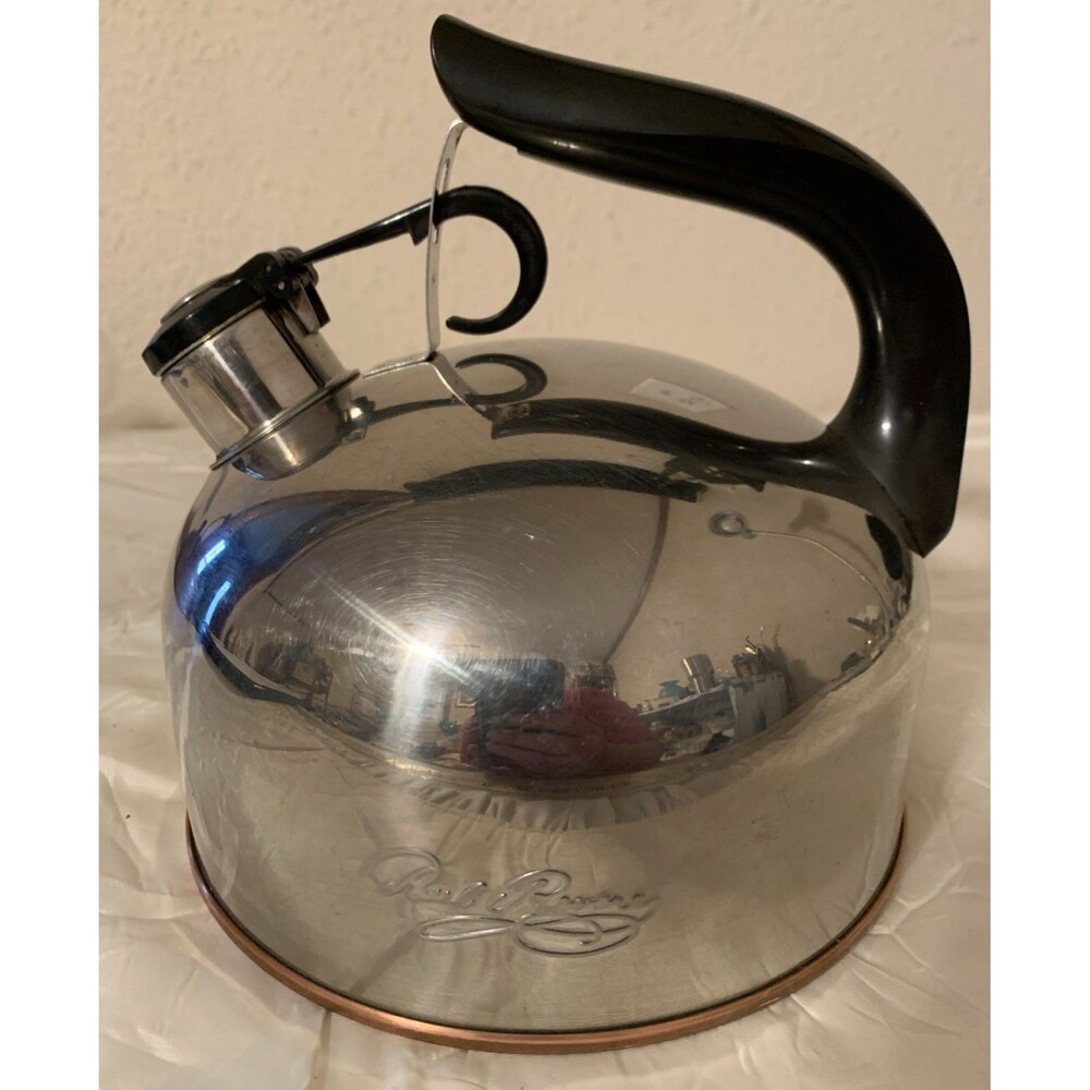 Vintage Paul Revere Copper Bottom Whistling Tea pot Kettle - Picture 3 of 7